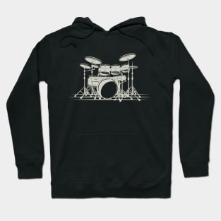 heavy metal drummer Hoodie